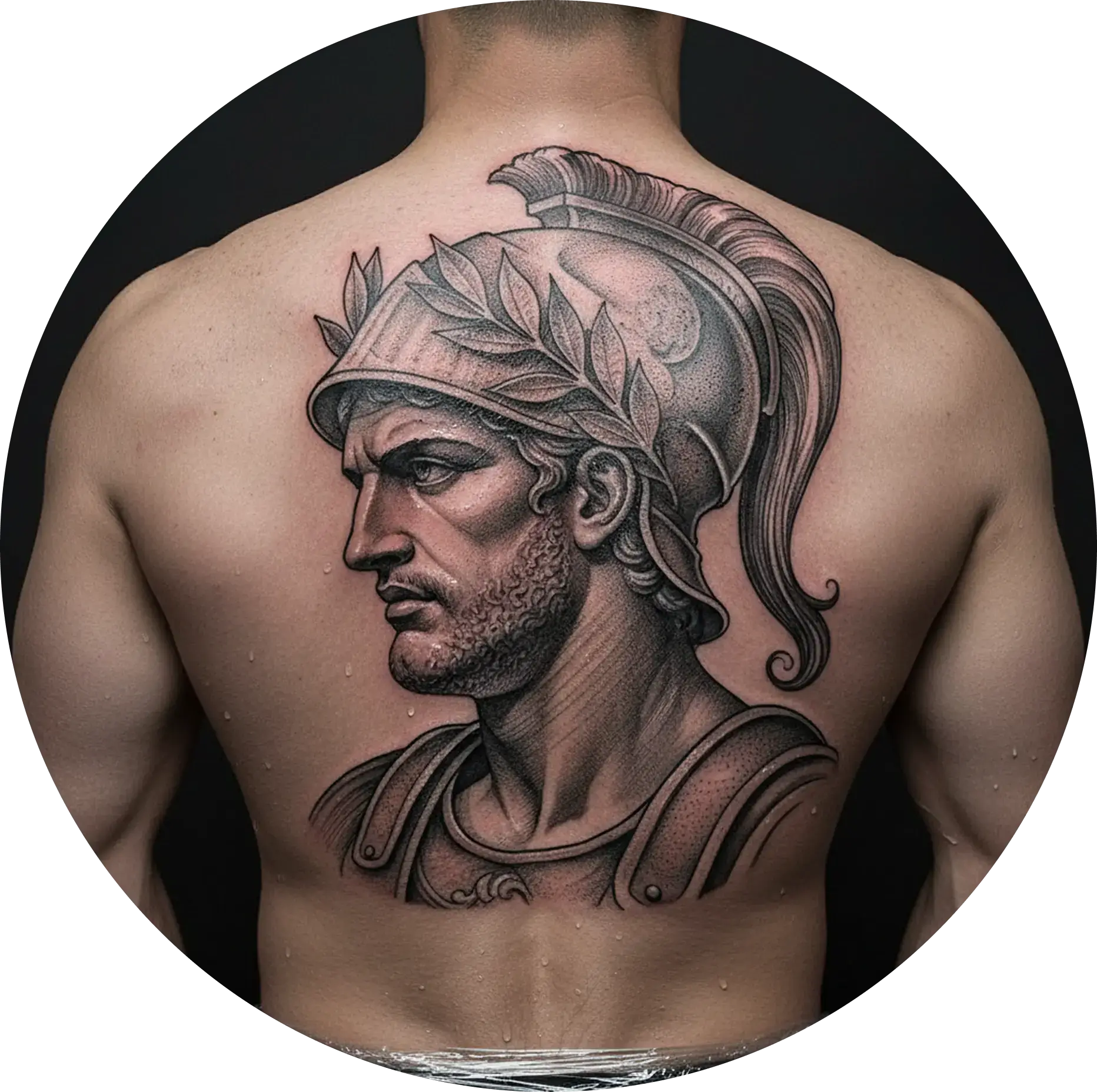 Tattoo placement previews on different body parts